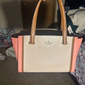 Kate Spade Coral and Cream Satchel